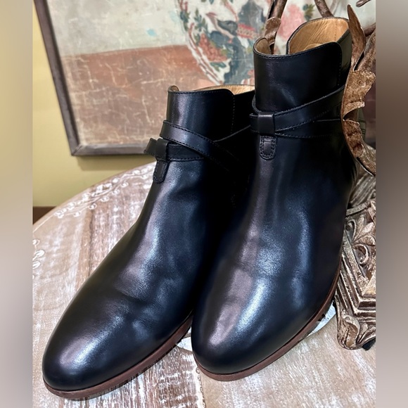 EUC Sezane “Montana” Low Heel Black Leather Ankle Boot. Sz 39/8 - Picture 4 of 15